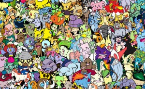 Hur många andra figurer än Pokémon kan du hitta på denna bild?